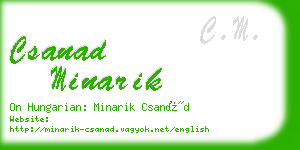 csanad minarik business card